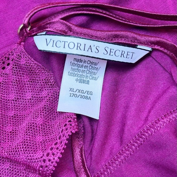Victoria’s Secret Mesh and Lace Slip Dress Chemise Size XL Fuschia - Picture 4 of 6